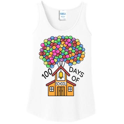 100 Days Of School Balloons Ladies Essential Tank