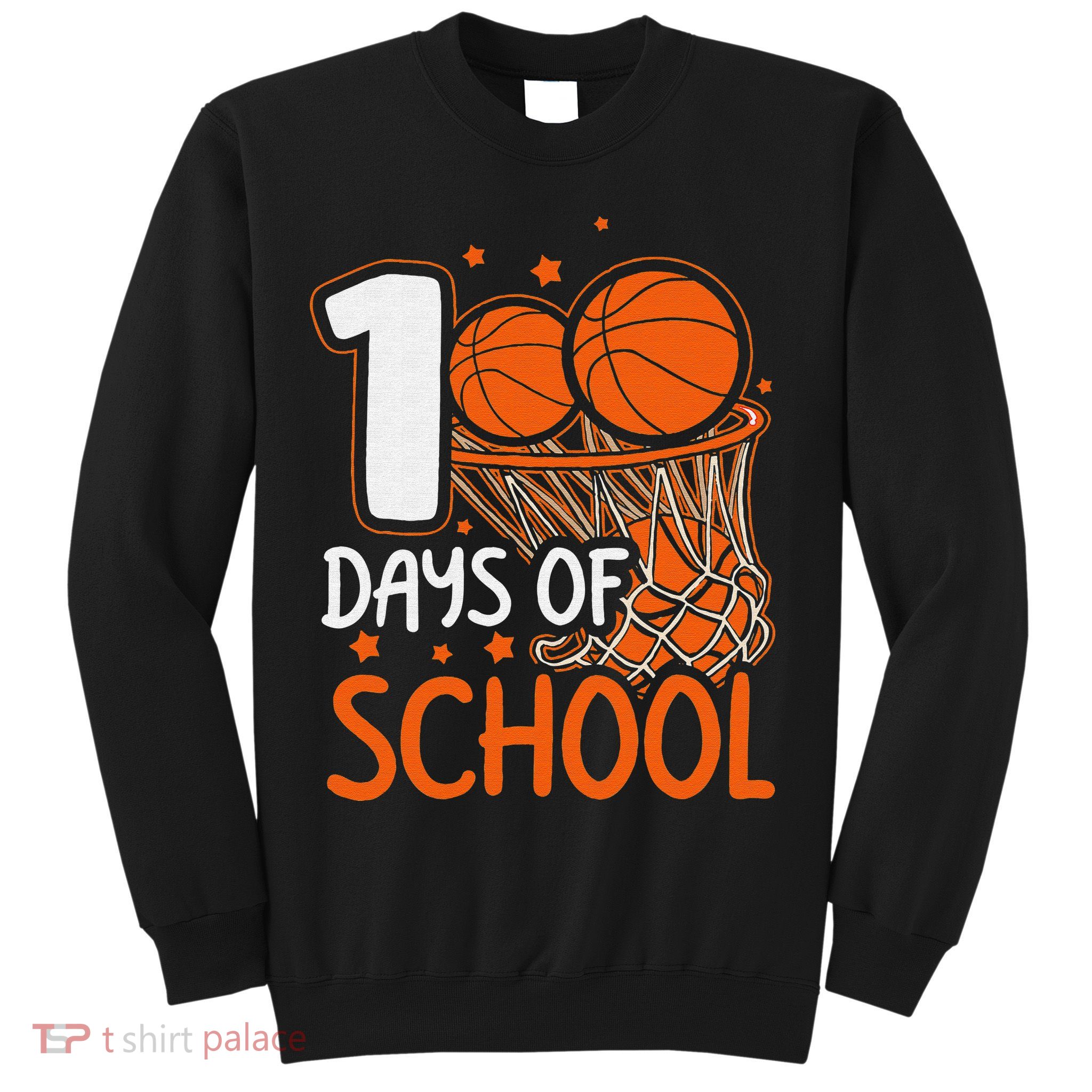 100 Days Of School Basketball 100th Day Balls Sweatshirt