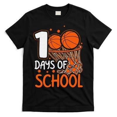 100 Days Of School Basketball 100th Day Balls T-Shirt