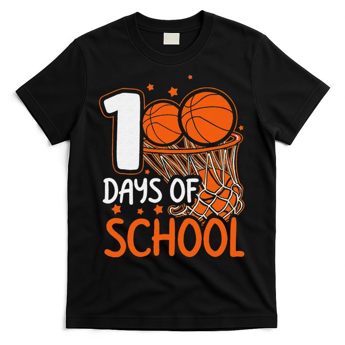 100 Days Of School Basketball 100th Day Balls T-Shirt