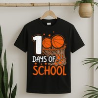100 Days Of School Basketball 100th Day Balls T-Shirt