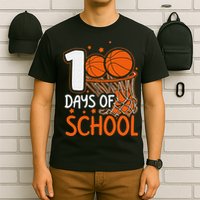 100 Days Of School Basketball 100th Day Balls T-Shirt