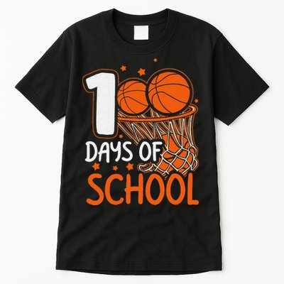 100 Days Of School Basketball 100th Day Balls Tall T-Shirt