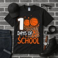 100 Days Of School Basketball 100th Day Balls Tall T-Shirt