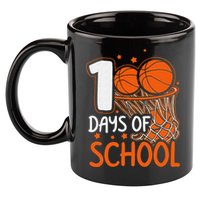 100 Days Of School Basketball 100th Day Balls 11oz C Handle Ceramic Mug