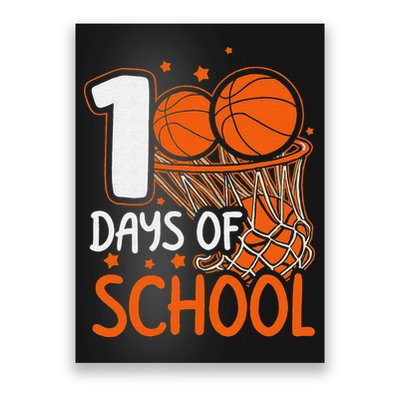 100 Days Of School Basketball 100th Day Balls Poster