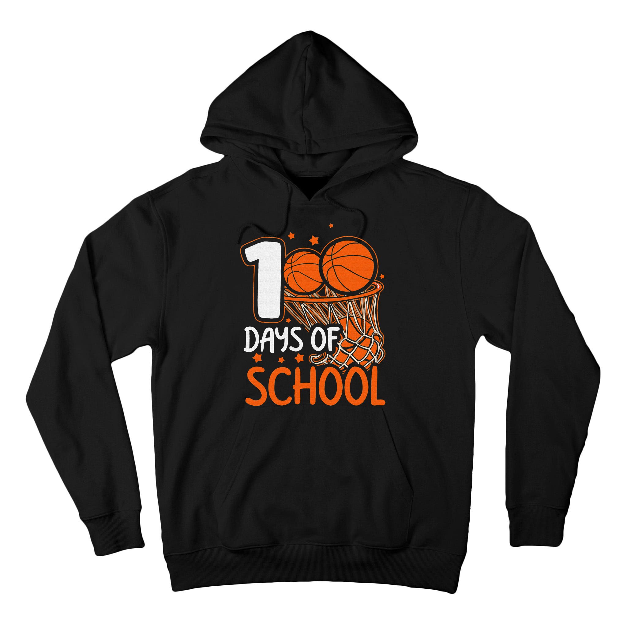 100 Days Of School Basketball 100th Day Balls Tall Hoodie