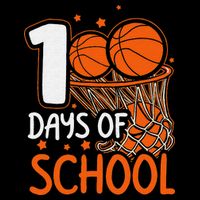 100 Days Of School Basketball 100th Day Balls Short Acrylic Beanie