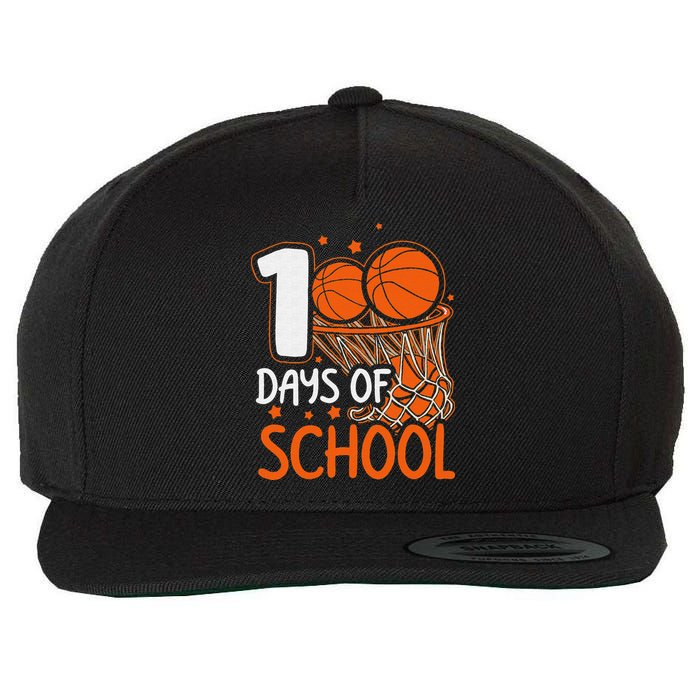 100 Days Of School Basketball 100th Day Balls Wool Snapback Cap