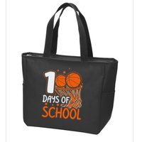 100 Days Of School Basketball 100th Day Balls Zip Tote Bag