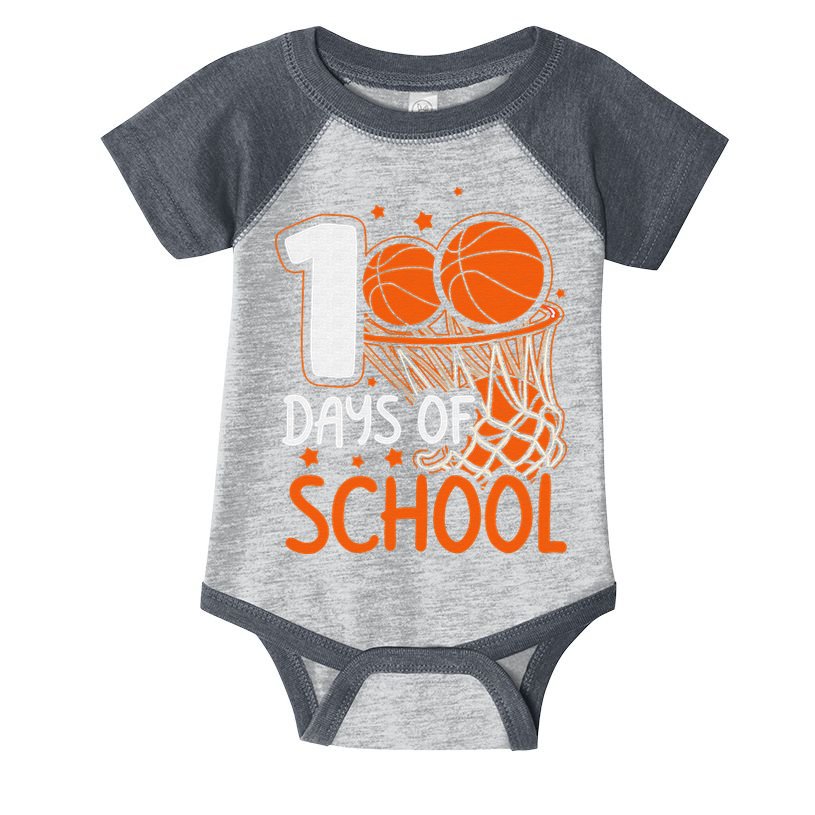 100 Days Of School Basketball 100th Day Balls Infant Baby Jersey Bodysuit