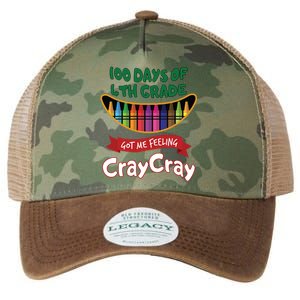 100 Days Of 4th Grade Got Me Feeling Cray Cray Legacy Tie Dye Trucker Hat