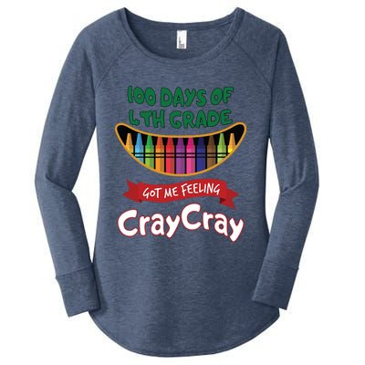 100 Days Of 4th Grade Got Me Feeling Cray Cray Women's Perfect Tri Tunic Long Sleeve Shirt