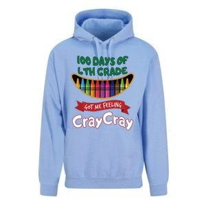 100 Days Of 4th Grade Got Me Feeling Cray Cray Unisex Surf Hoodie