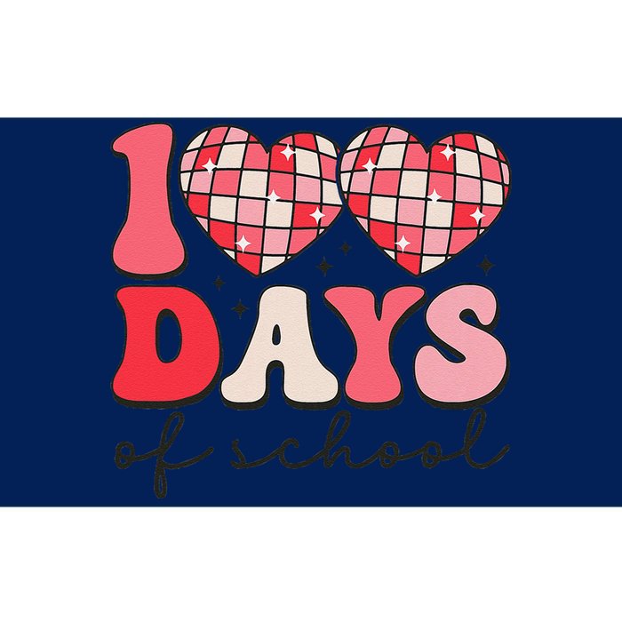 100 Days Of School Retro Disco Hearts 100th Day Of School Bumper Sticker