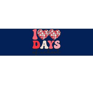 100 Days Of School Retro Disco Hearts 100th Day Of School Bumper Sticker