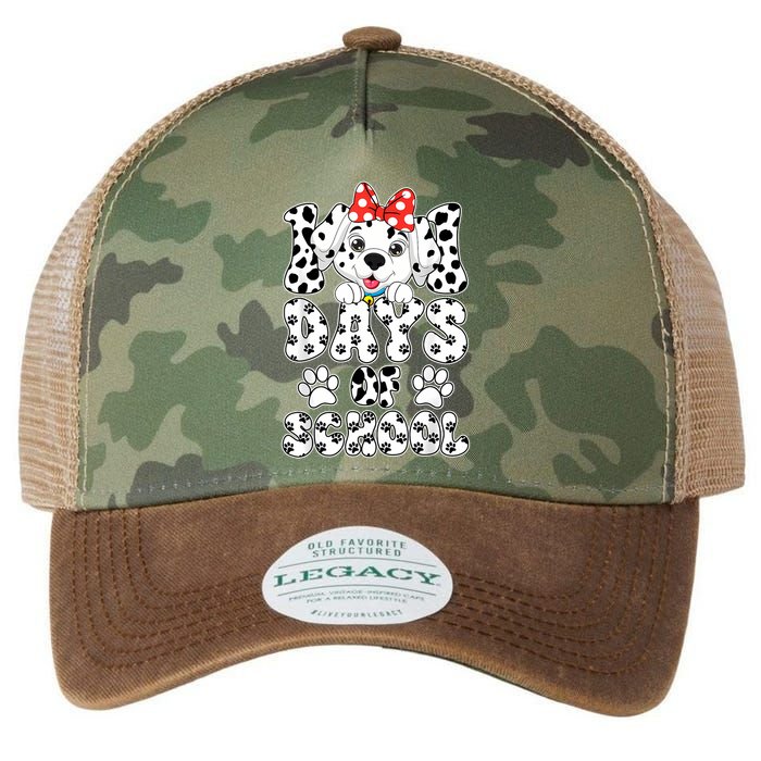 100 Days Of School Dalmatian Dog 100th Days Legacy Tie Dye Trucker Hat