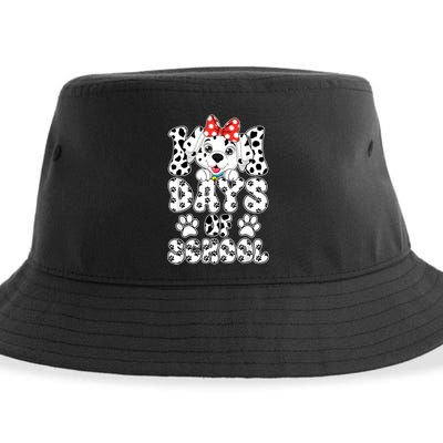 100 Days Of School Dalmatian Dog 100th Days Sustainable Bucket Hat