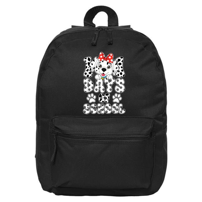 100 Days Of School Dalmatian Dog 100th Days 16 in Basic Backpack