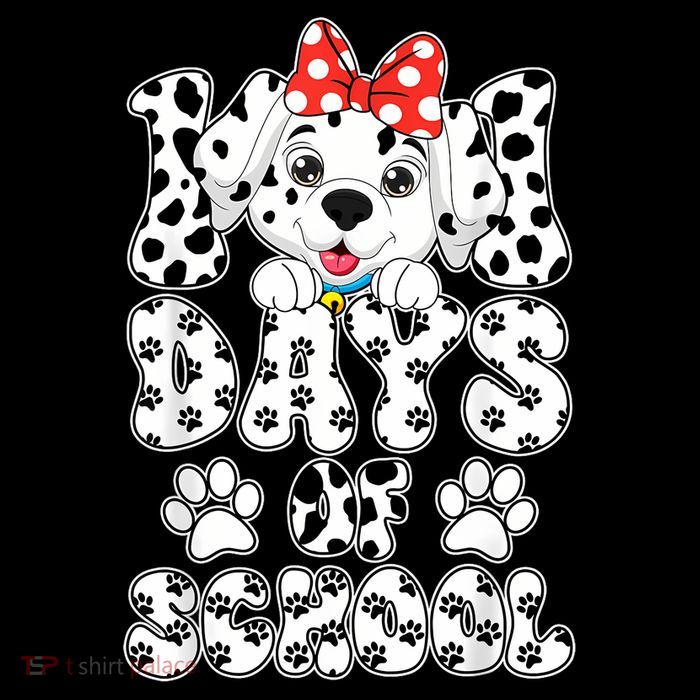 100 Days Of School Dalmatian Dog 100th Days Poster