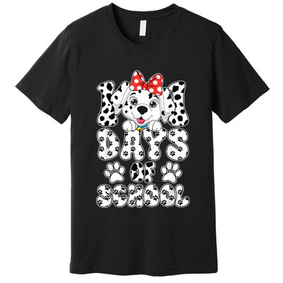 100 Days Of School Dalmatian Dog 100th Days Premium T-Shirt