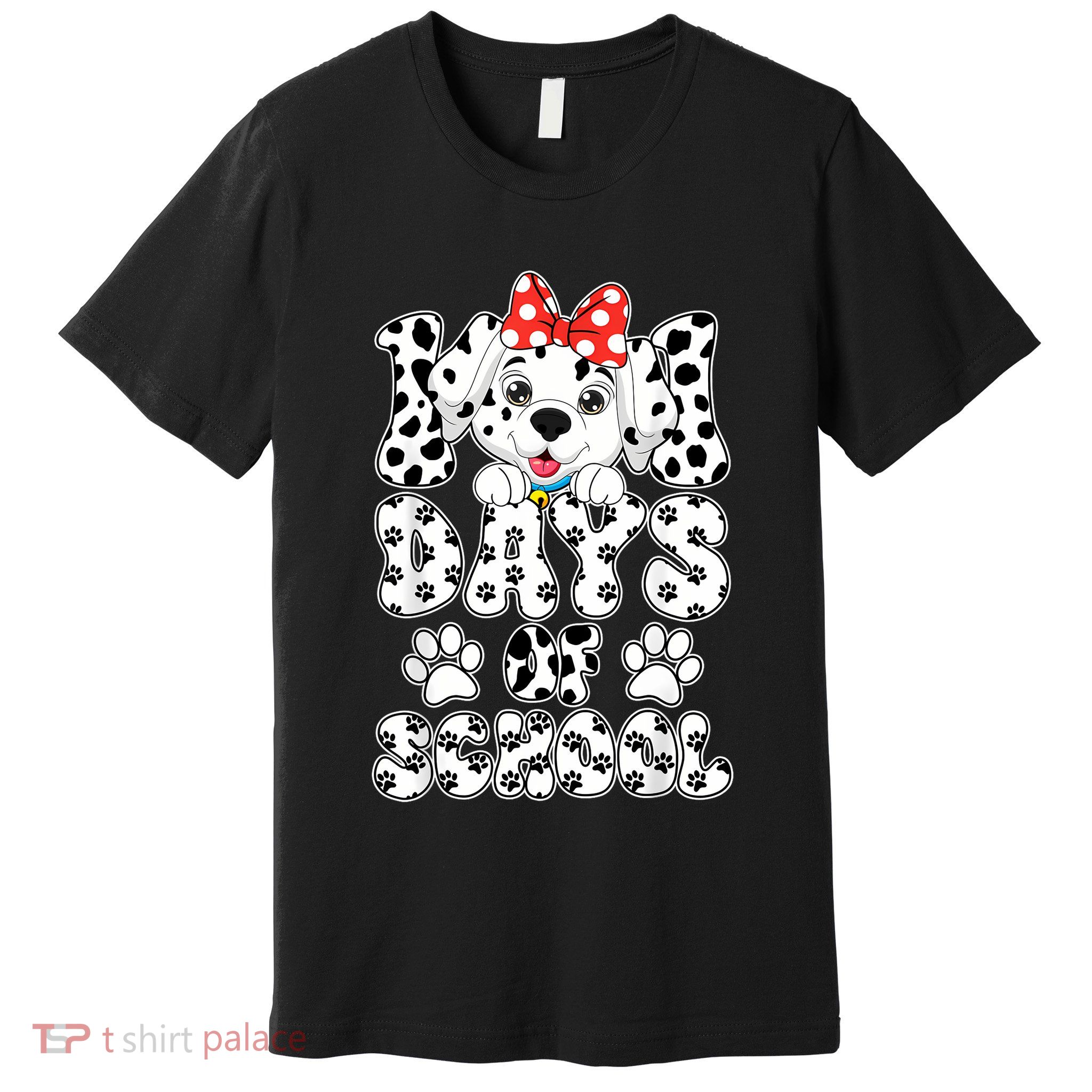 100 Days Of School Dalmatian Dog 100th Days Premium T-Shirt