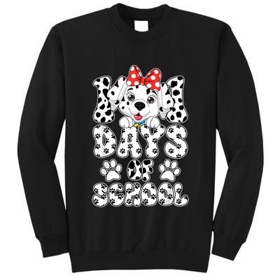 100 Days Of School Dalmatian Dog 100th Days Tall Sweatshirt