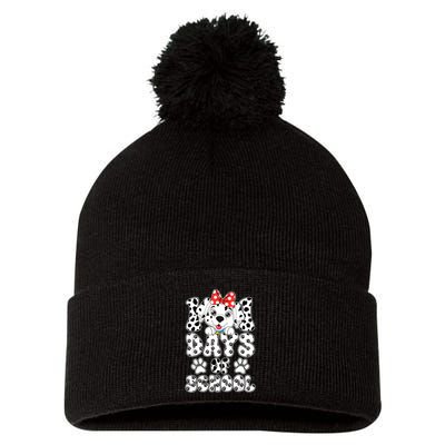 100 Days Of School Dalmatian Dog 100th Days Pom Pom 12in Knit Beanie