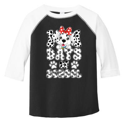 100 Days Of School Dalmatian Dog 100th Days Toddler Fine Jersey T-Shirt
