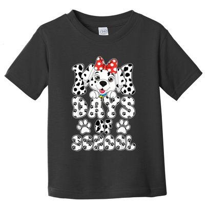 100 Days Of School Dalmatian Dog 100th Days Toddler T-Shirt