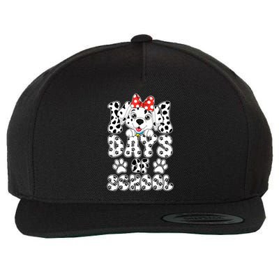 100 Days Of School Dalmatian Dog 100th Days Wool Snapback Cap