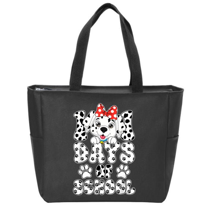 100 Days Of School Dalmatian Dog 100th Days Zip Tote Bag