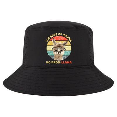100 Day Of School No Probllama Llama Alpaca Math Nerd Cool Gift Cool Comfort Performance Bucket Hat
