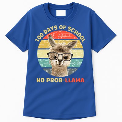 100 Day Of School No Probllama Llama Alpaca Math Nerd Cool Gift Tall T-Shirt