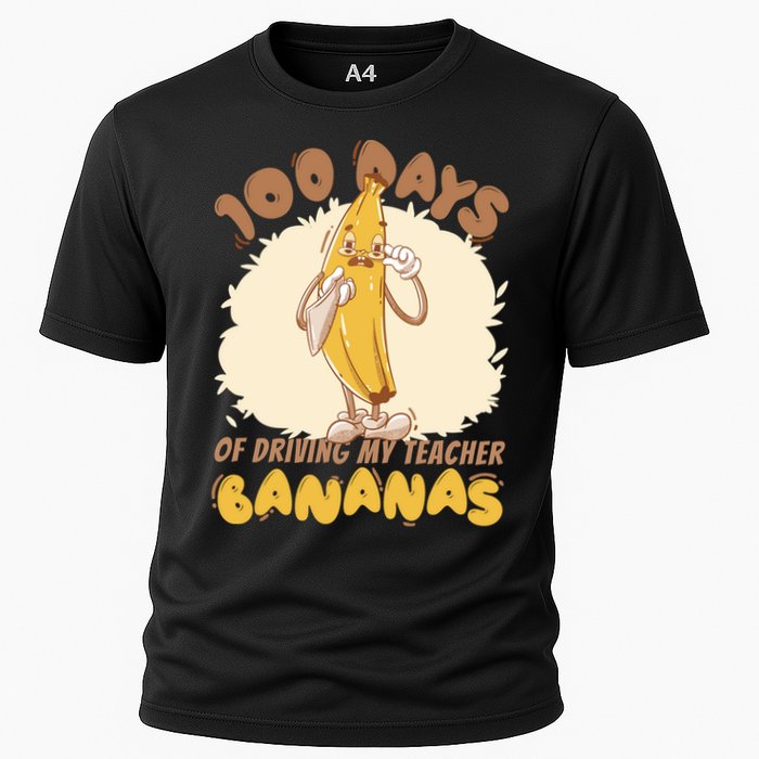 100 Days Of Driving My Teacher Bananas Funny Cooling Performance Crew T-Shirt