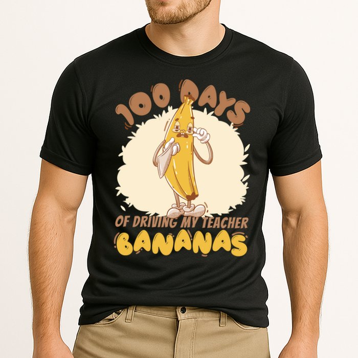 100 Days Of Driving My Teacher Bananas Funny Cooling Performance Crew T-Shirt