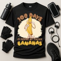 100 Days Of Driving My Teacher Bananas Funny Cooling Performance Crew T-Shirt
