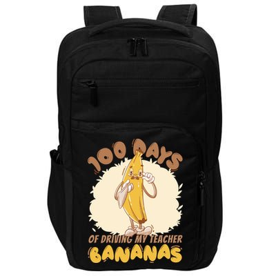 100 Days Of Driving My Teacher Bananas Funny Impact Tech Backpack