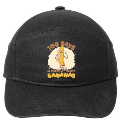 100 Days Of Driving My Teacher Bananas Funny 7-Panel Snapback Hat