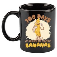100 Days Of Driving My Teacher Bananas Funny 11oz C Handle Ceramic Mug
