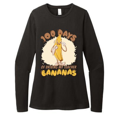 100 Days Of Driving My Teacher Bananas Funny Womens CVC Long Sleeve Shirt