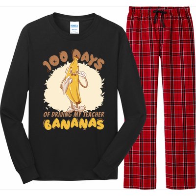 100 Days Of Driving My Teacher Bananas Funny Long Sleeve Pajama Set