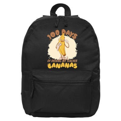 100 Days Of Driving My Teacher Bananas Funny 16 in Basic Backpack