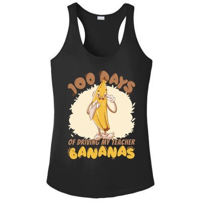100 Days Of Driving My Teacher Bananas Funny Ladies PosiCharge Competitor Racerback Tank