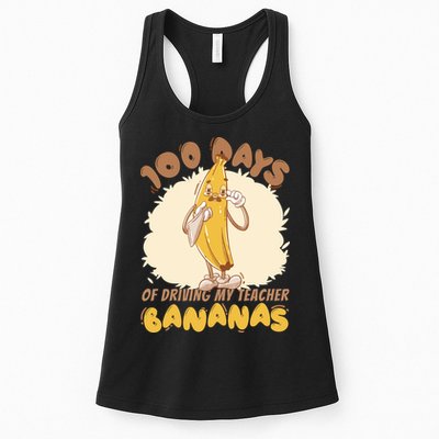100 Days Of Driving My Teacher Bananas Funny Womens Tank Top
