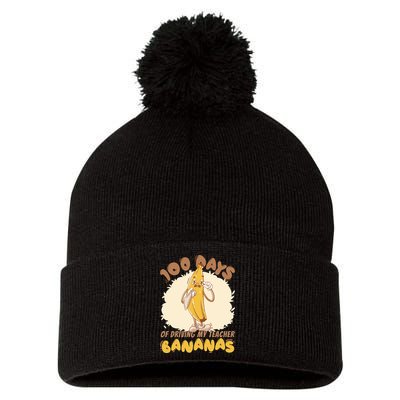100 Days Of Driving My Teacher Bananas Funny Pom Pom 12in Knit Beanie