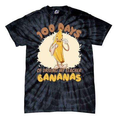 100 Days Of Driving My Teacher Bananas Funny Tie-Dye T-Shirt