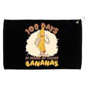 100 Days Of Driving My Teacher Bananas Funny Grommeted Golf Towel