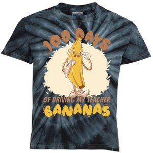 100 Days Of Driving My Teacher Bananas Funny Kids Tie-Dye T-Shirt