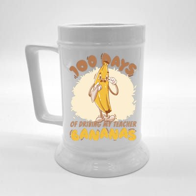 100 Days Of Driving My Teacher Bananas Funny Beer Stein